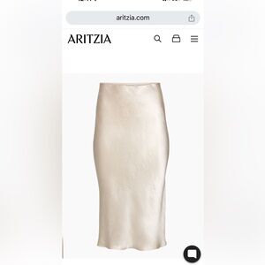 Aritzia Silk Slip Skirt